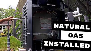 NATURAL GAS CONNECTED TO RAYPAK SWIMMING POOL HEATER