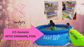 BACKYARD POOL | SETTING UP AN 8FT INTEX SWIMMING POOL