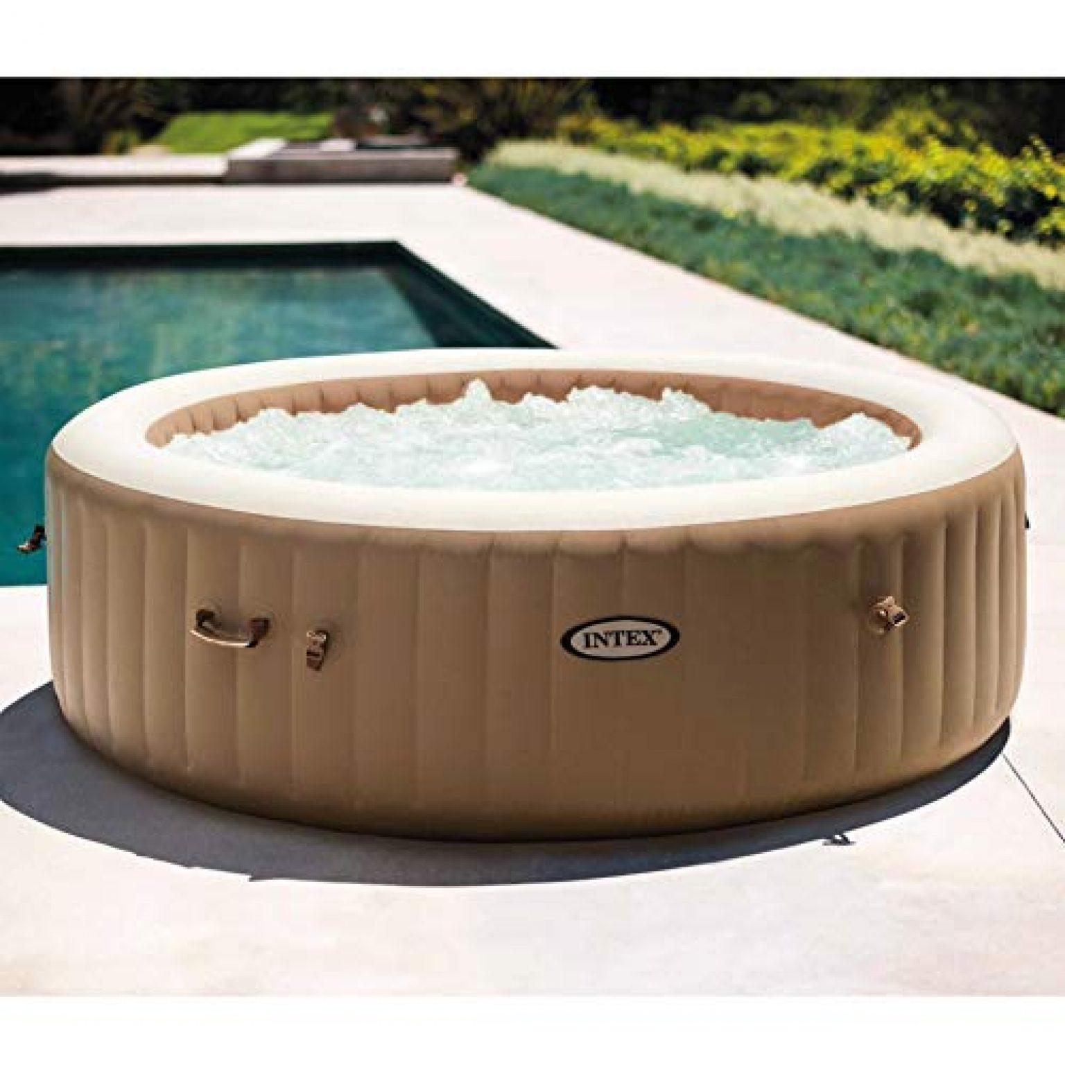 Intex 28405e Pure Spa 4 Person Inflatable Heated Hot Tub With Soft Foam Headrest