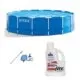 Intex 26741EH 15ft x 48in Greywood Premium Prism Steel Frame Outdoor Swimming Pool