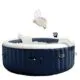 Intex 28439E Greywood Deluxe 4 Person Inflatable Spa Hot Tub with Multi-Color LED Light