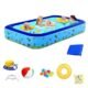 ZEIYUQI Outdoor Above Ground Swimming Pool Thicken with Pump Anti-Slippery Foldable